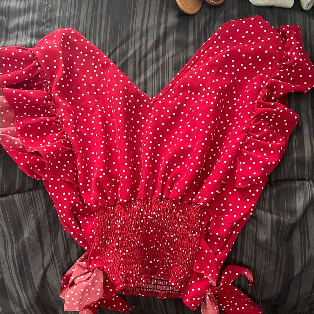 Red Polka Dot Kids One Piece
